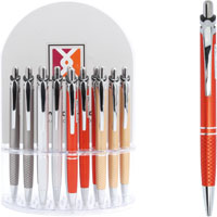 Golyóstoll fém 12db A1001 + diszp. SANS